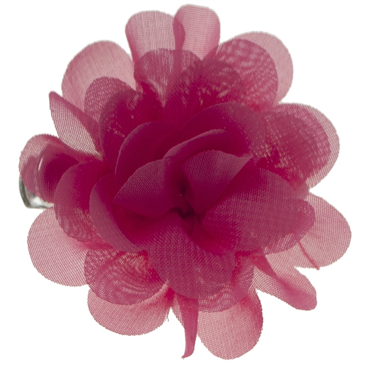 Haarclipje bloem fuchsia