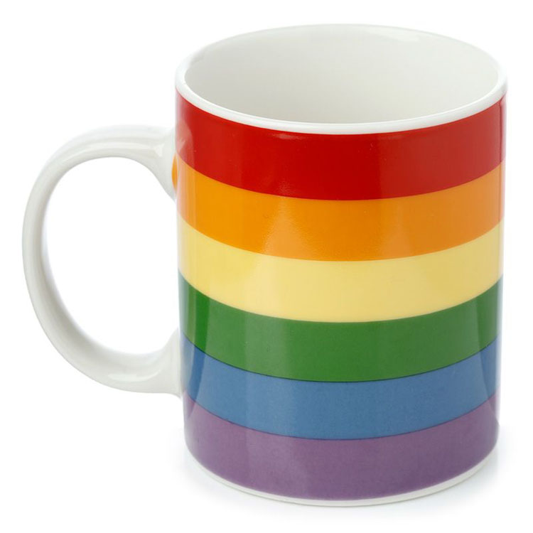 Beker Somewhere Regenboog Vlag Porselein - 300ml