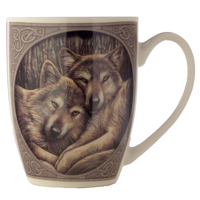 Lisa Parker porseleinen mok met wolven