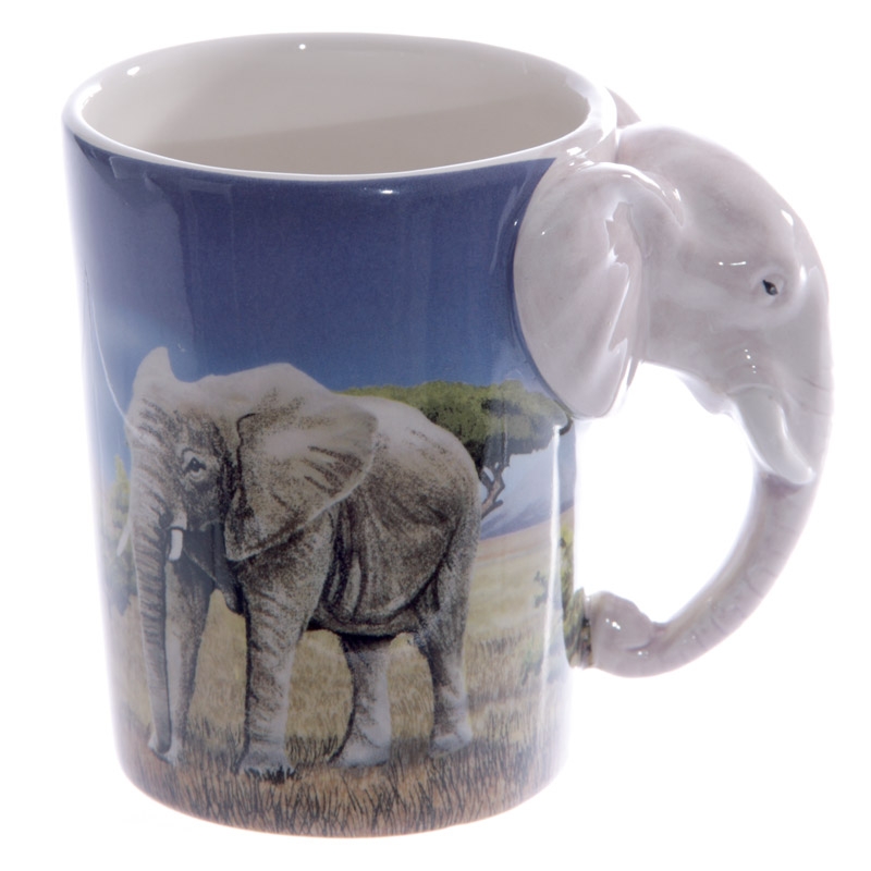 Beker met olifant handvat-