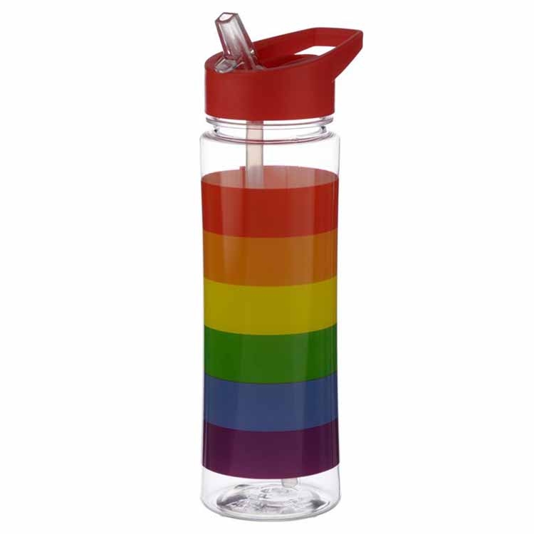 Drinkfles/waterfles: Regenboog / Rainbow - herbruikbaar - Puckator -