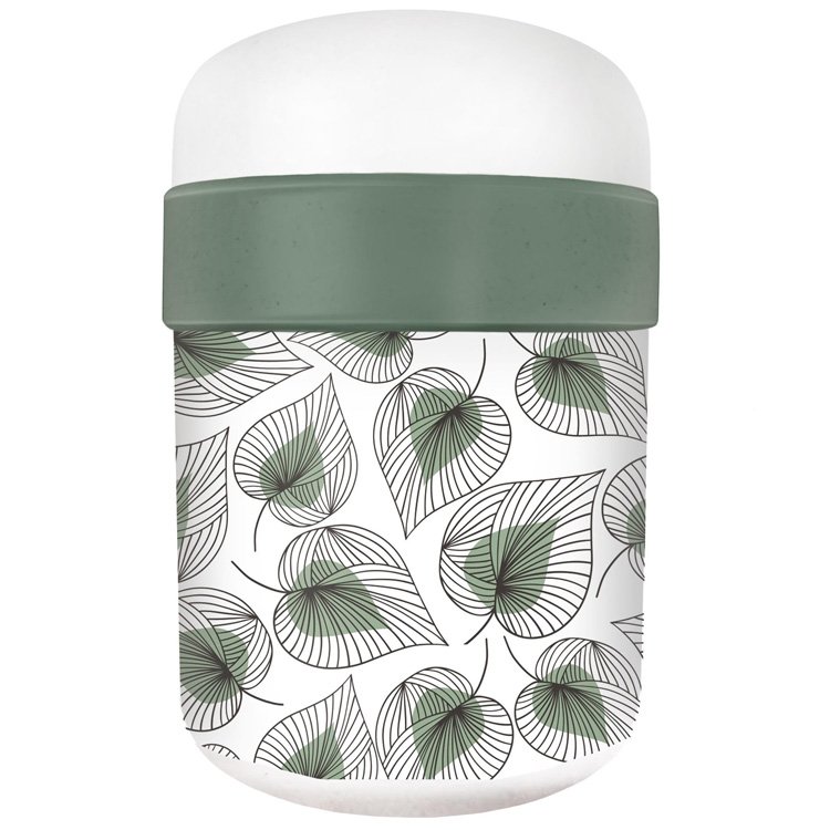 PLA/Plant Bioloco Lunchpot - Line Art Leaves - 2 compartimenten 500ml + 200ml