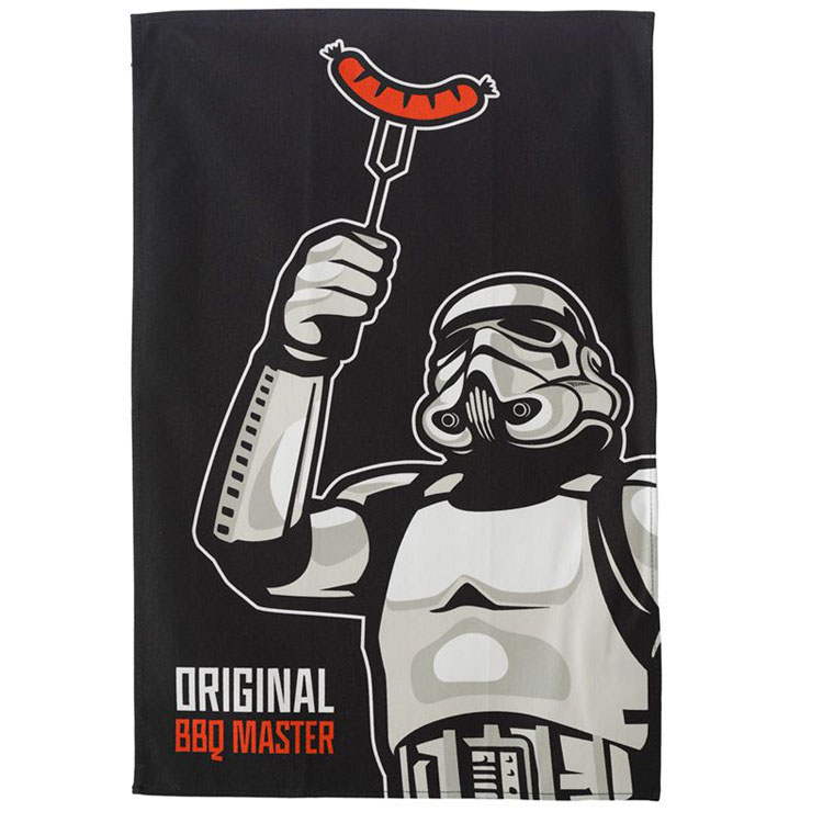 Theedoek Original Stormtrooper Hot Dog BBQ Master Katoen - Zwart - 69x46cm