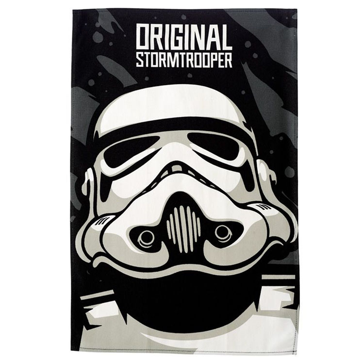 Theedoek Original Stormtrooper Katoen met Grijze Strepen - Zwart - 69x46cm