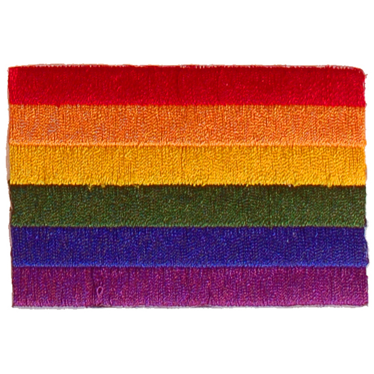 Strijkapplicatie 8x6cm vlag Regenboog