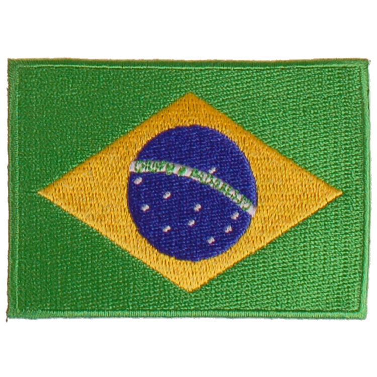 Strijkapplicatie 8x6cm vlag Brazilië