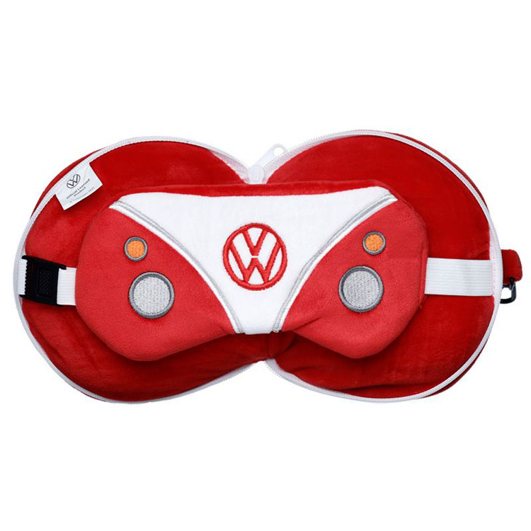 Relaxeazzz Volkswagen Busje VW T1 Rood Rond Reiskussen & Slaapmasker