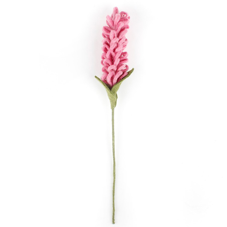 Hyacint Bloem Roze Vilt - 40cm