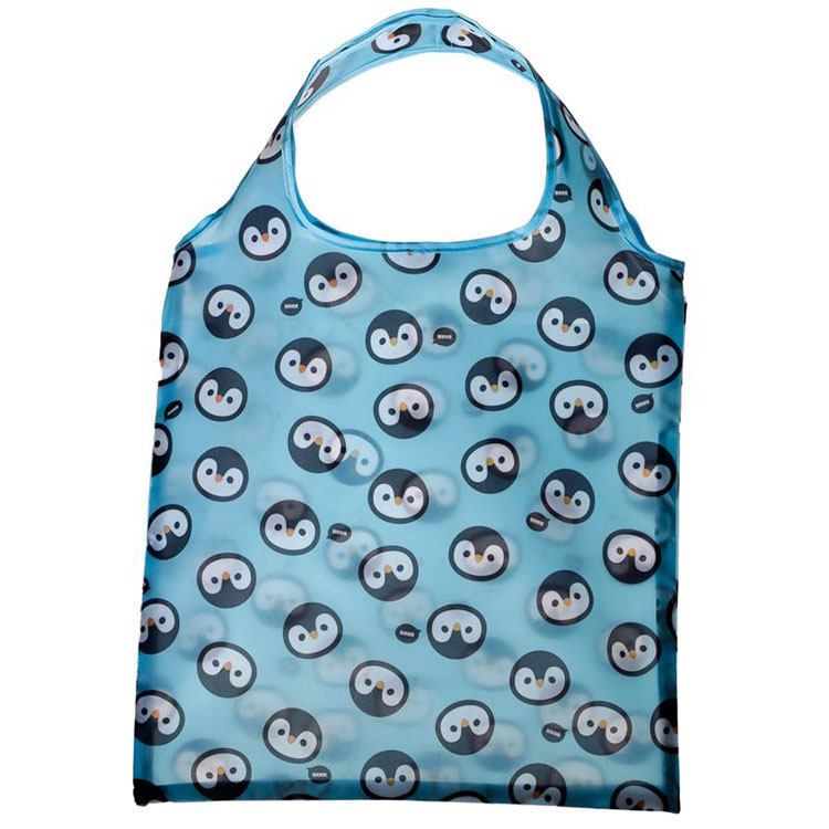 Opvouwbaar tasje Adoramals Pinguins - Blauw - 39x38cm