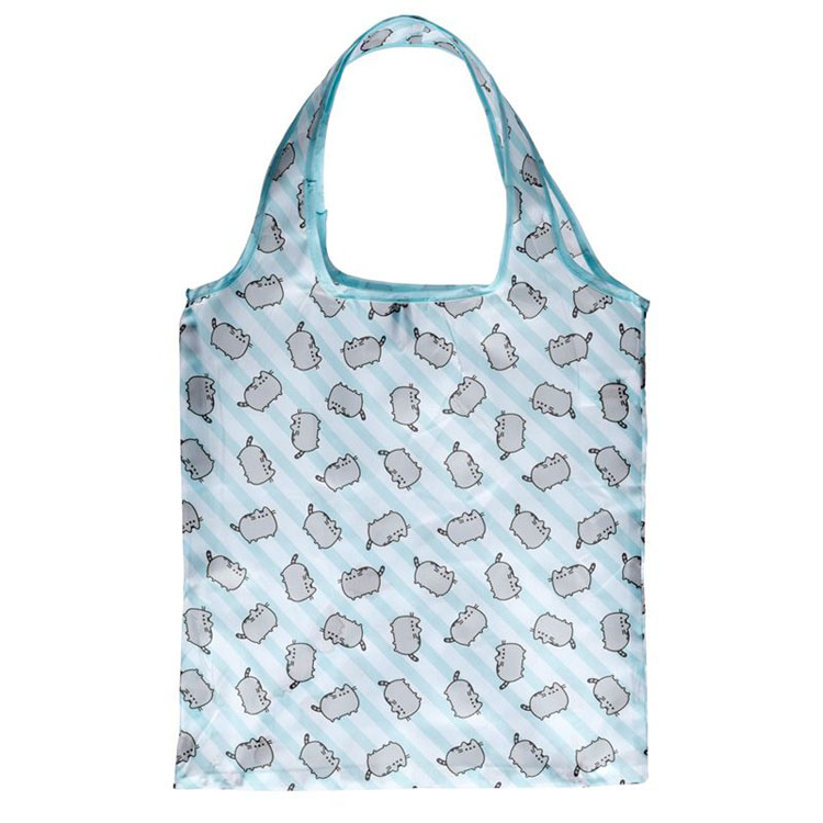 Opvouwbaar tasje Pusheen Kat Strepen Katten - Blauwe en Witte - 55x37cm