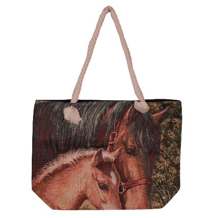 Grote tas Hoofd van Paard met Veulen - 46x33cm