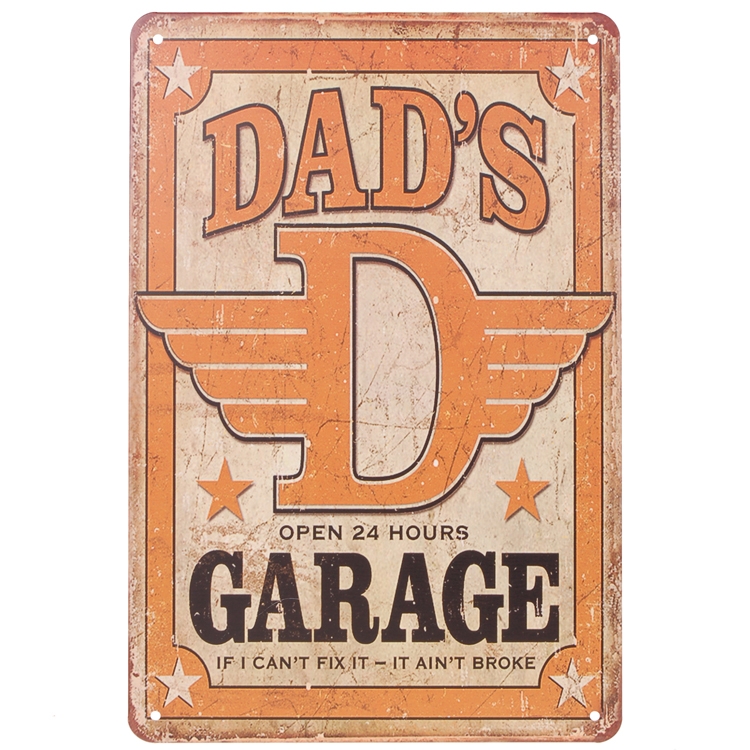 Metalen plaatje - Dad&apos;s Garage